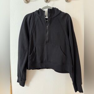 TALULAH Black Half-Zip Hoodie